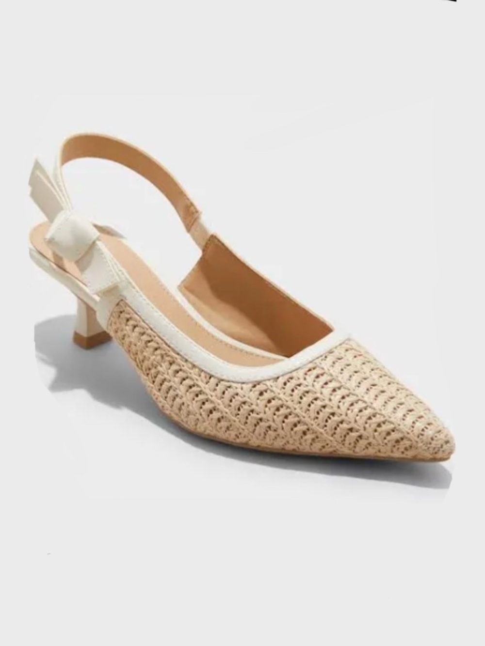 A New Day Milan Rafia Slingback Heels (6)